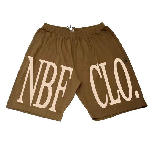 NBFCLOTHING COOL BREEZE SHORTS BROWN